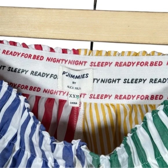 Alex Mill P'Jimmies Sleep Pant in Scrambled Stripes Multicolor Size XXS NWOT - Picture 6 of 6